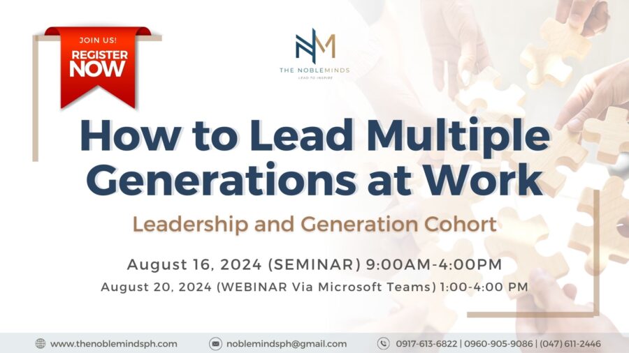 seminar/webinar about how to lead multiple generations at work leadership and generation cohort