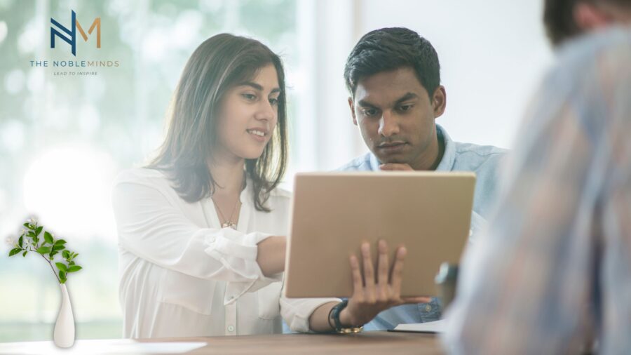 A leader receiving constructive and honest feedback from a trusted mentor.